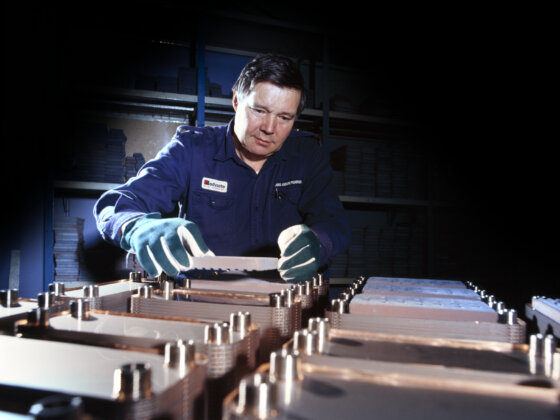 Components prepared for vacuum heat treatment.