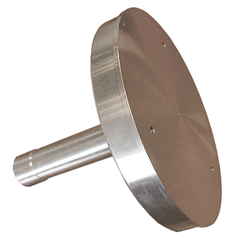 Cast-in aluminum wafer pedestal heater with integrated shaft and machined face for stable, repeatable heat transfer in semiconductor processing.