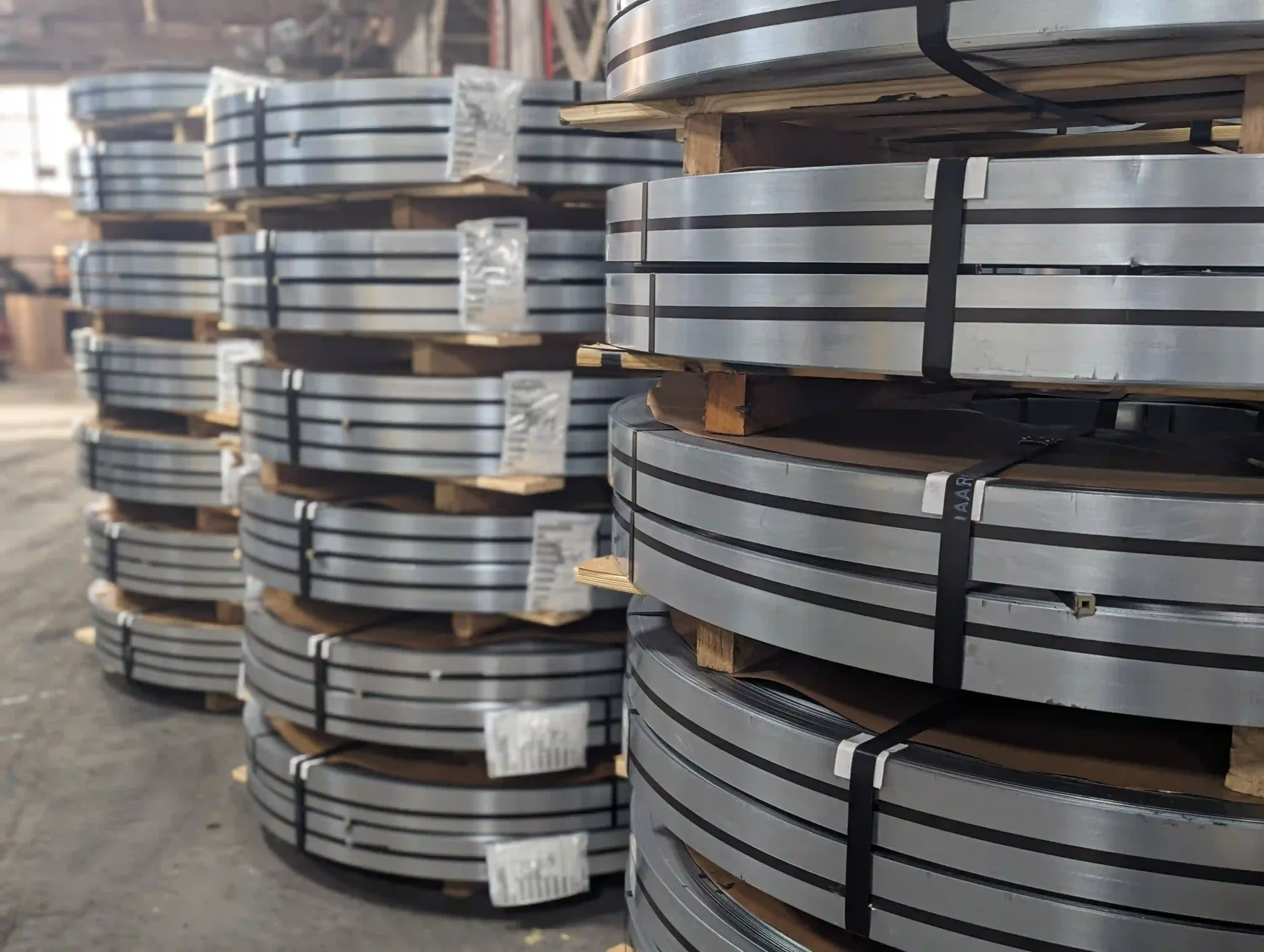 Slit steel orders image paired with the slitting capability section.