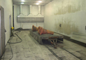 Blast room image used in the site's gallery for abrasive blasting capabilities.