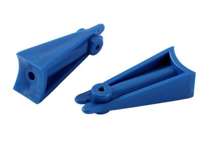Precision injection-molded plastic wedge components engineered for alignment, fastening, or structural support in assemblies.