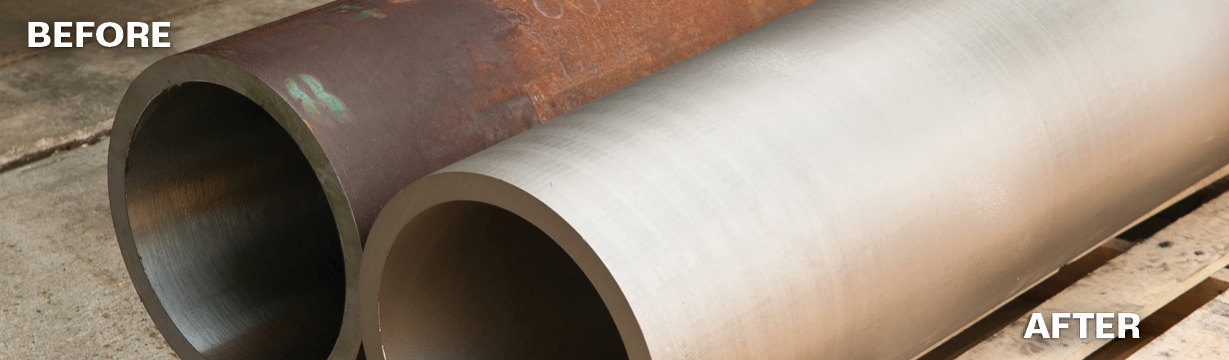 Grit and shot blasting service graphic.
