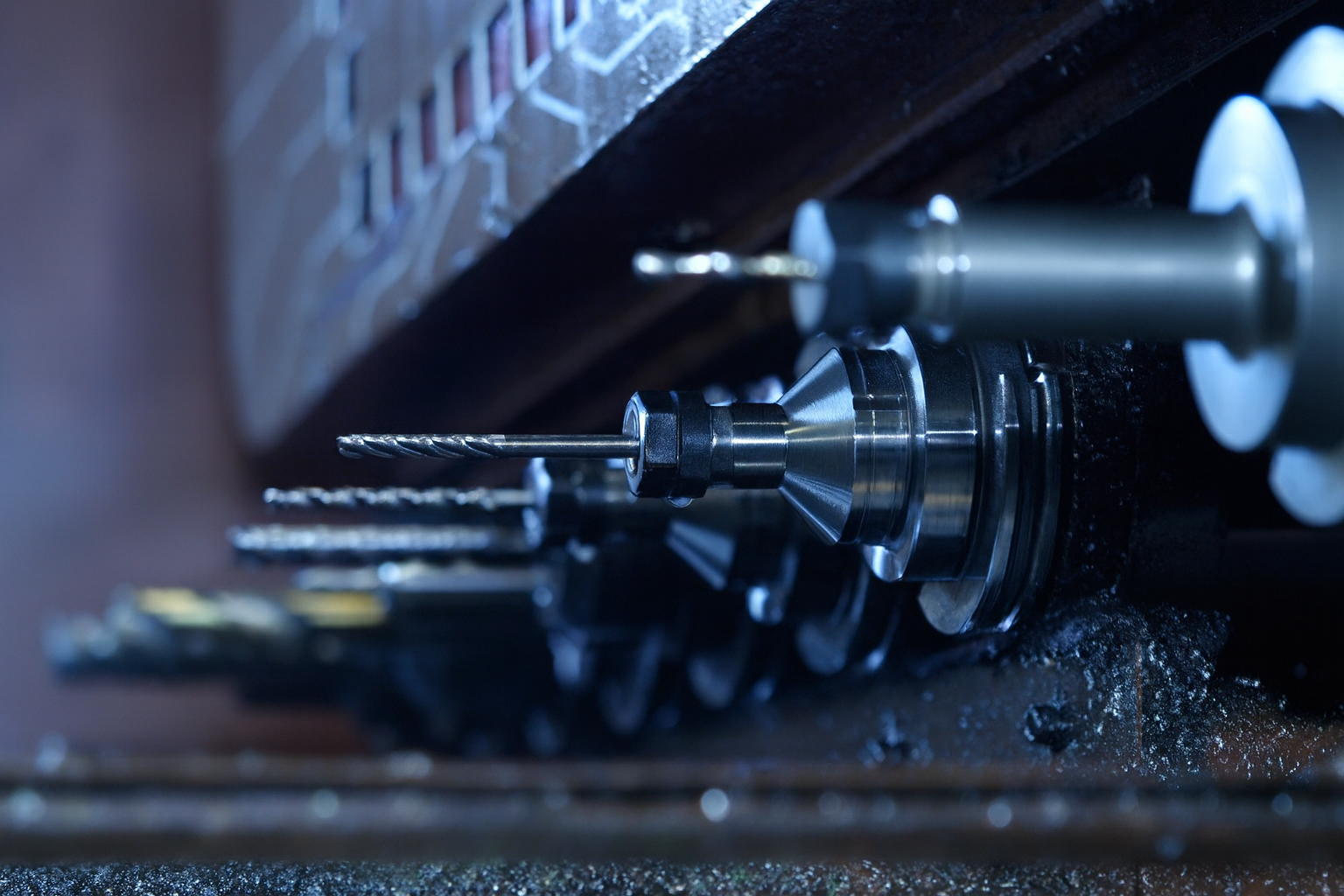 CNC tool holders with precision end mills for high-accuracy machining operations