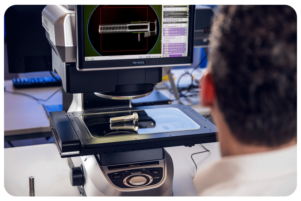 Engineer reviewing steel connection details for a construction project