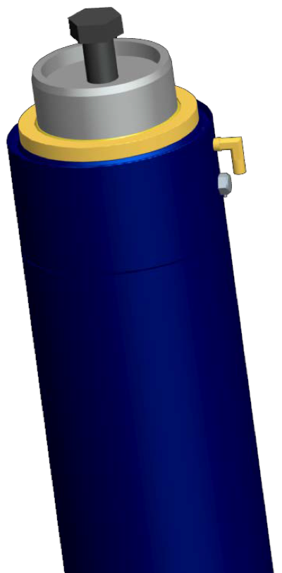 Single-stage holeless hydraulic jack product image.