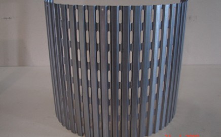 Laser product sample showing fabricated laser-cut metal parts.