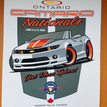 6 color screen printed t-shirt.