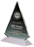 Laser engraved acrylic achievement award