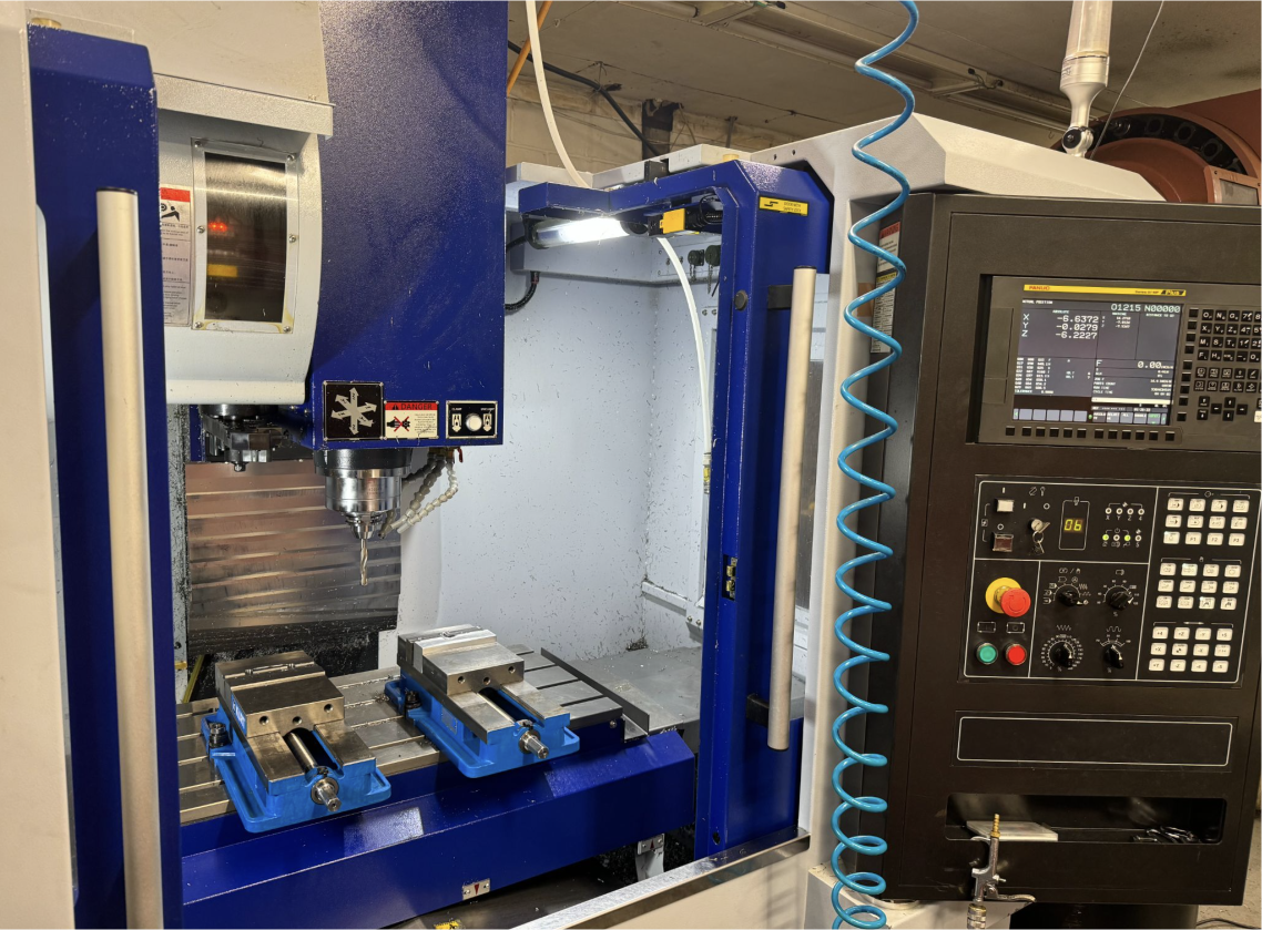 3-Axis Vertical Machining Center with Dual Kurt Vises