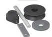 Small rubber parts shown in the company's rubber products section.