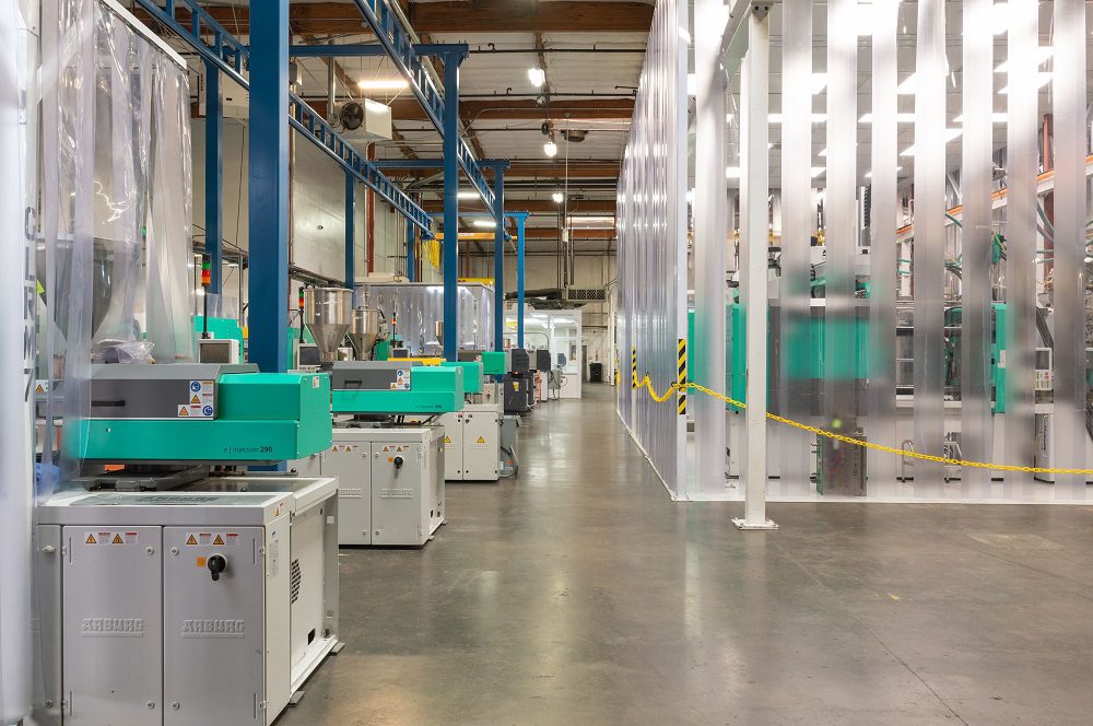 All-electric Arburg 470 A e² plastic injection-molding machine on Westec Plastics’ production floor